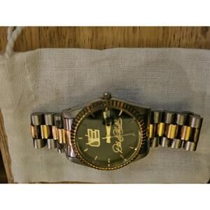 Bradford Exchange Dale Earnhardt Gold Silver Tone Quartz Watch - as shown no box
